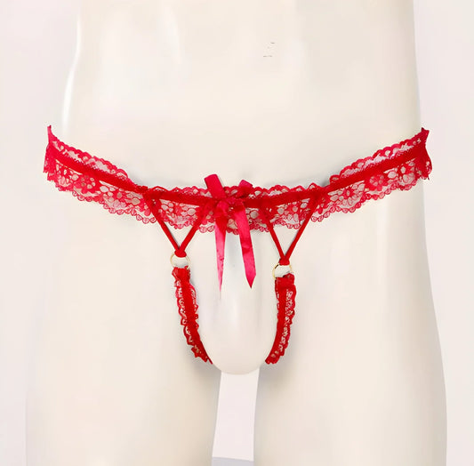 Panties open access Lace (Red)