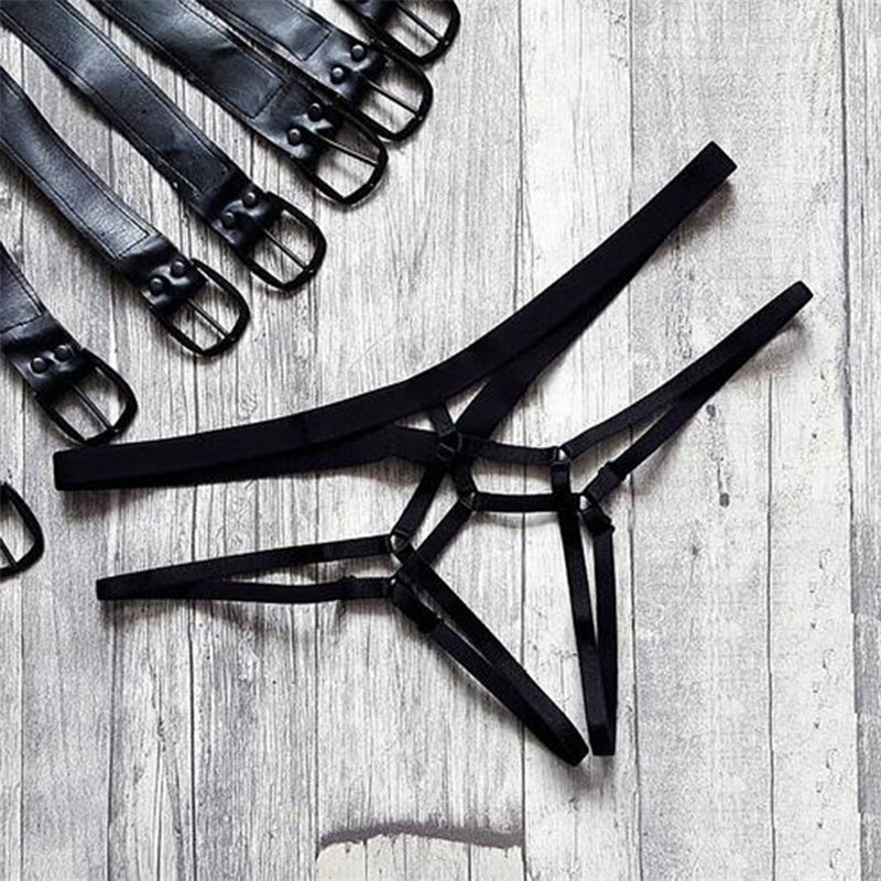 Panties open access strap (Black)