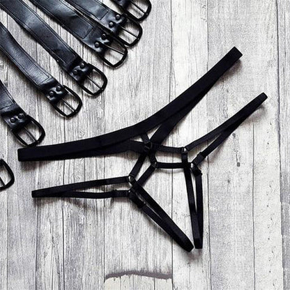 Panties open access strap (Black)