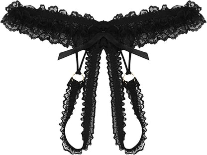 Slipje open access kant (zwart)