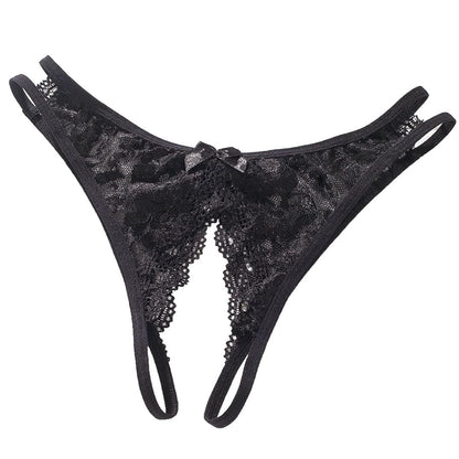 Lace panties with open access