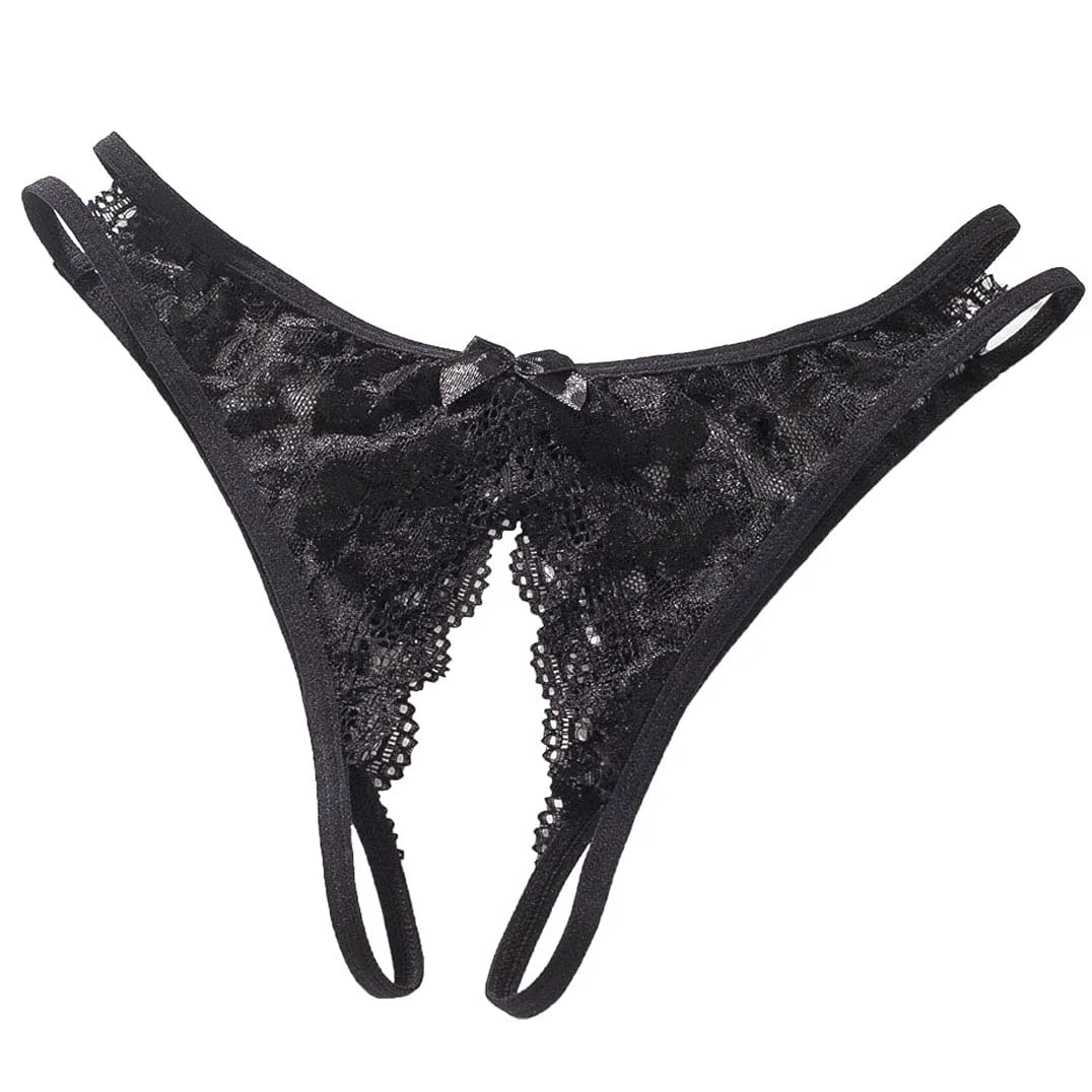 Lace panties with open access
