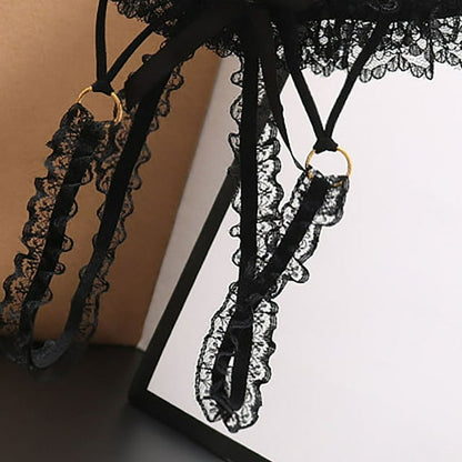 Slipje open access kant (zwart)