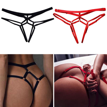 Panties open access strap (Black)