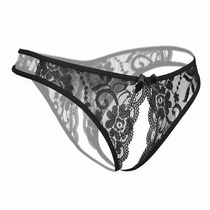 Lace panties with open access