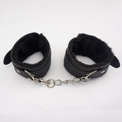Soft Heand Cuffs for Couples Play (Black)