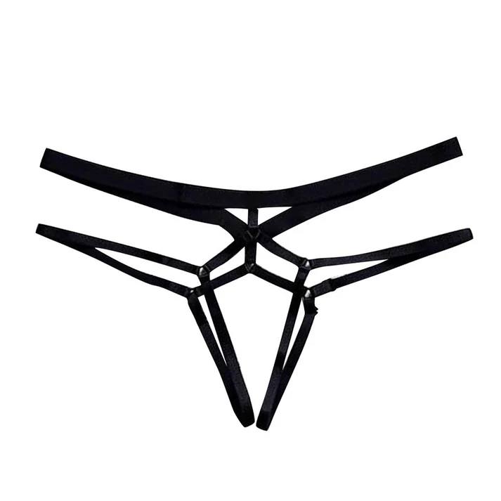 Panties open access strap (Black)