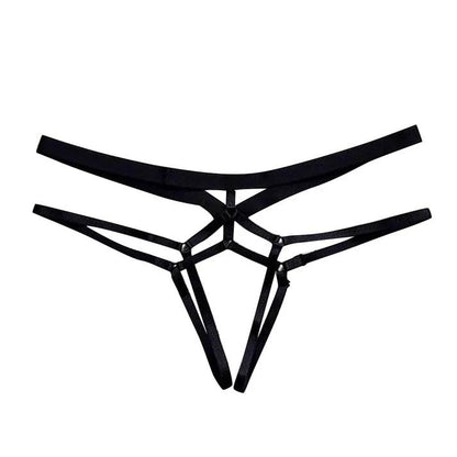 Panties open access strap (Black)