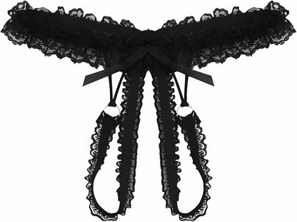 Panties open access Lace (Black)