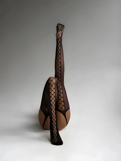 Tights with large mesh